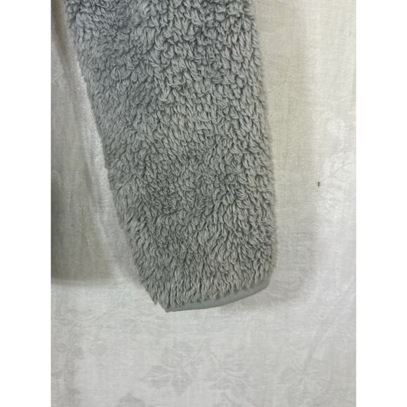 Columbia Full Zip Sweatshirt Small Gray Fuzzy Fleece Jacket Fireside Plush Teddy - Picture 2 of 11